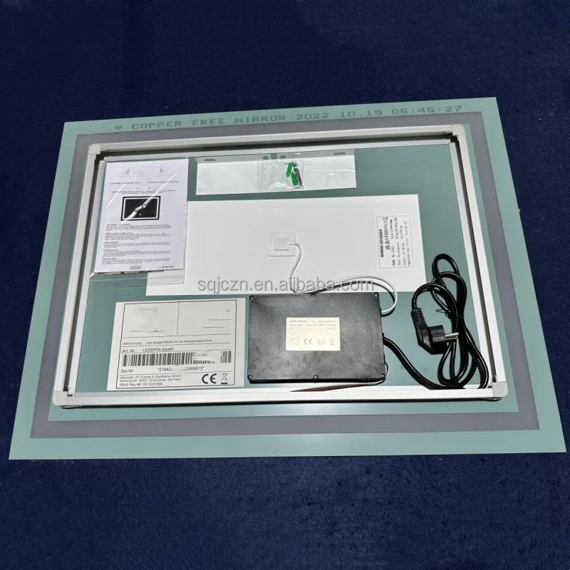 Supplier Of Ebay Smart Led Illuminated Bathroom Mirror With Demister And Clock Time 500X700mm Wall Mounted Lights Bath Mirror