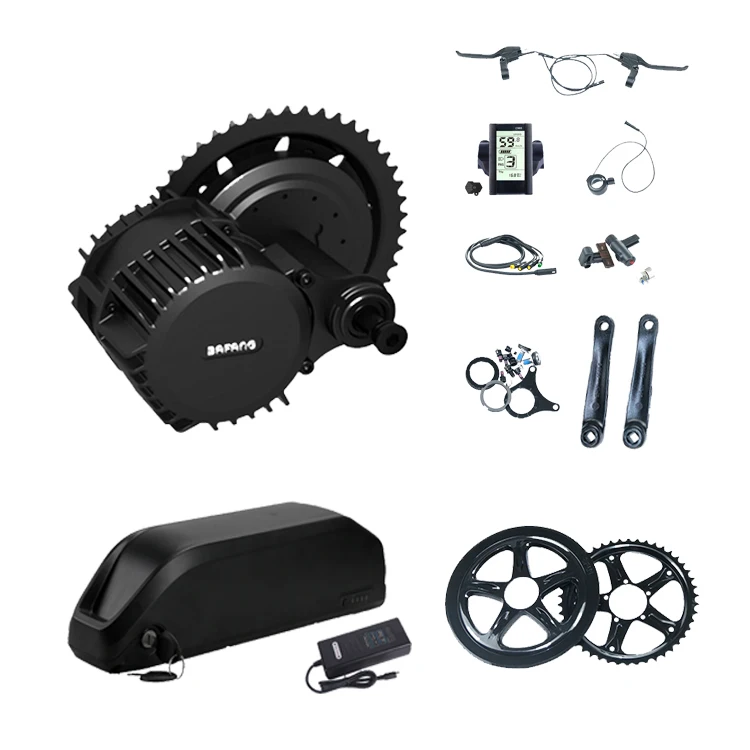 Bafang Brushless BBS01 BBS01B 36V 350W Mid Motor E Bike Conversion Kit With Battery 13AH  Electric Bicycle Motor Kit