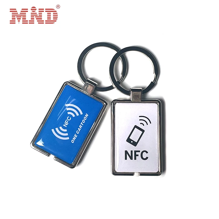 Custom 125khz 13 56MHz Smart Hotel Locks Door Access Control Keyfob RFID Key Tags Epoxy Keychain