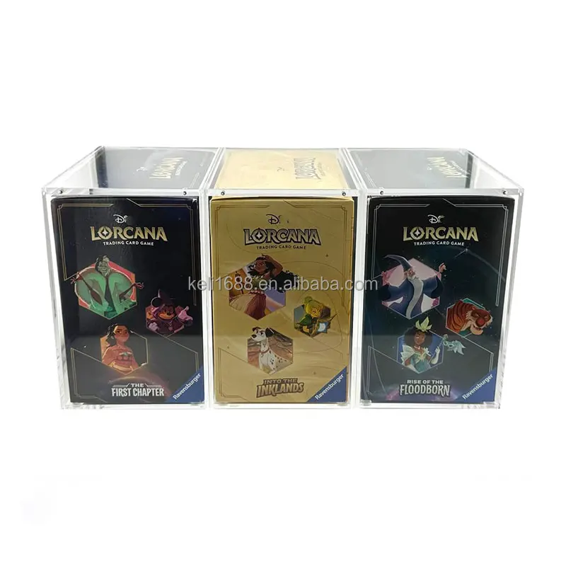 Premium Acrylic Display Case Compatible with Magnetic Top Panel for Lorcana Illumineers Trove