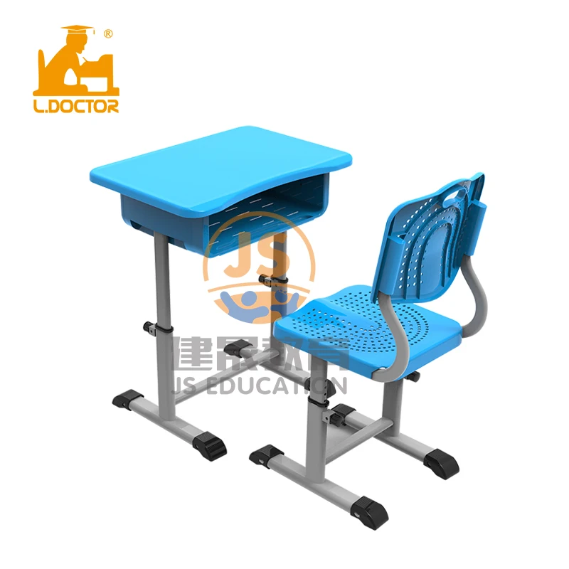 popular design school furniture Plastic student desk and chair with ABS top