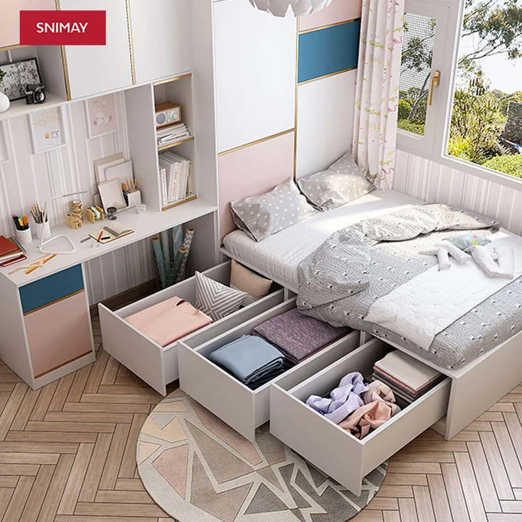 Professional supply of white wooden wardrobe bedroom furniture