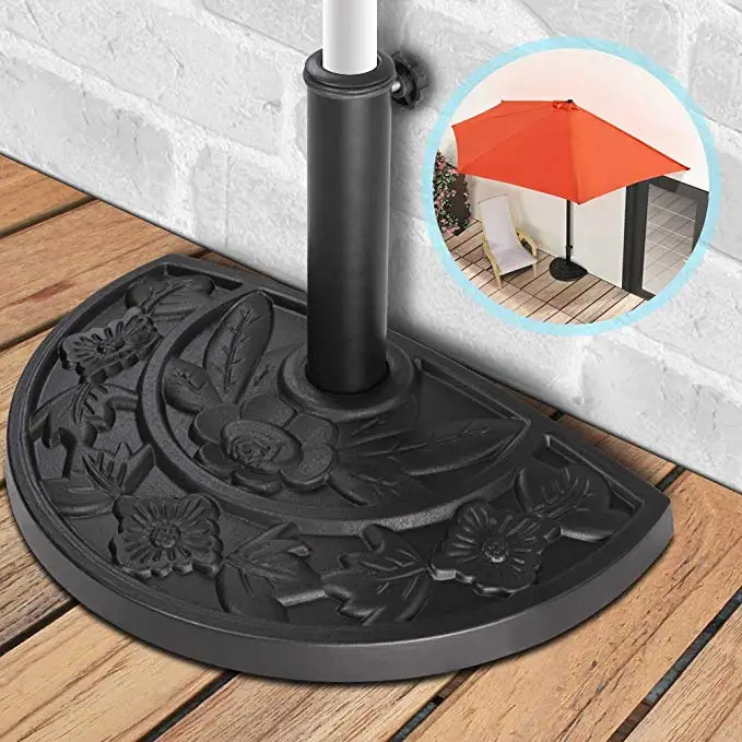 9kg Outdoor Accessories, Balcony, Terrace, Patio, Wall Half Round Parasol Base