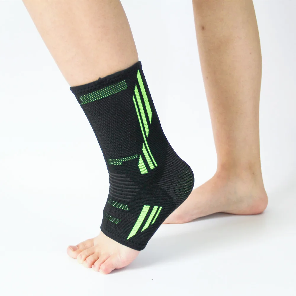 2020 new gym foot protect neoprene material green elastic sports ankle support