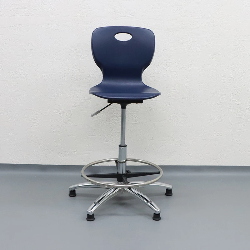 Height Adjustable Modern Design School Furniture Metal Leg Movable Plastic School Lab Stools