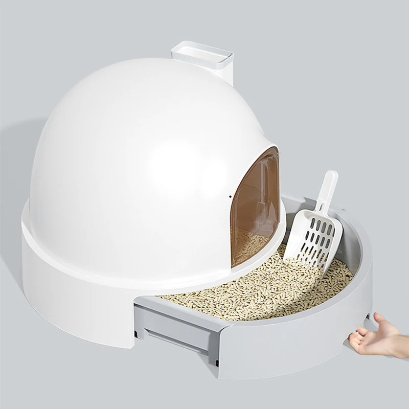Wholesale Cute Cat Litter Box Cat Toilet Big Built-In Shovel Large Closed Cat Litter Box