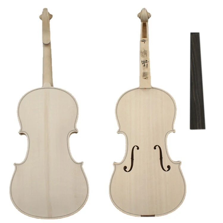 Необработанная скрипка «сделай сам», Неокрашенная Кленовая белая лезвия, скрипка