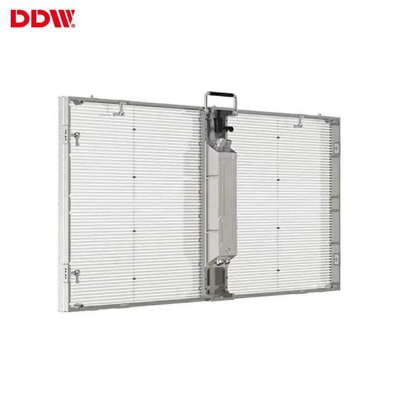 
Wholesale price p4 outdoor led glass mesh screen curtain led billboard transparent led window display screen 
