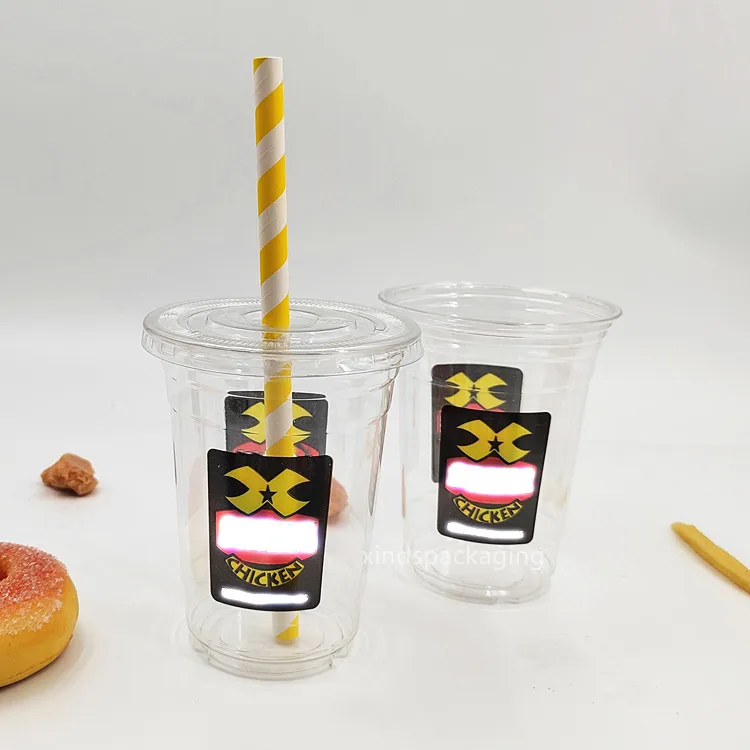 Cold drinks milkshake cup clear transparent bubble tea cup