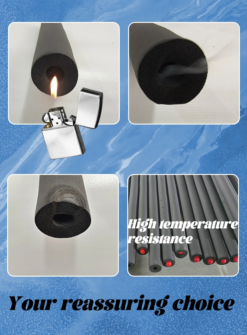 Jiahao In Stock Rubber Insulation Pipe 1/8 1/4 3/8 1/2 5/8 20m 65ft Insulated Copper Pipe Line Set For HVAC Air Conditioner