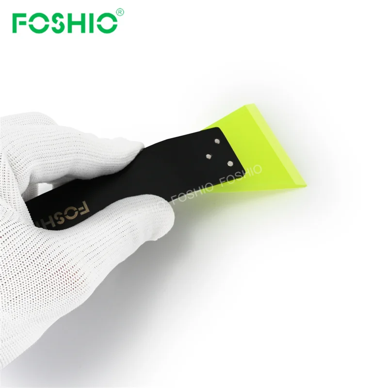 Foshio Car Detailing Ppf Installers Metal Handle Rubber Squeegee Wrap Tool