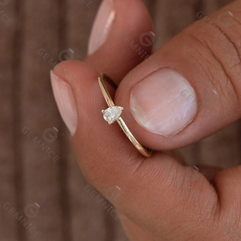 Gemnel custom eternity jewelry 925 sterling silver 18k gold minimalist wholesale price birthstone ring