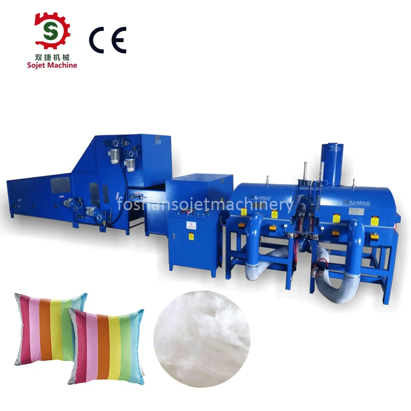 Sojet polyester hollow fibre siliconized microfiber filling machine for pillows