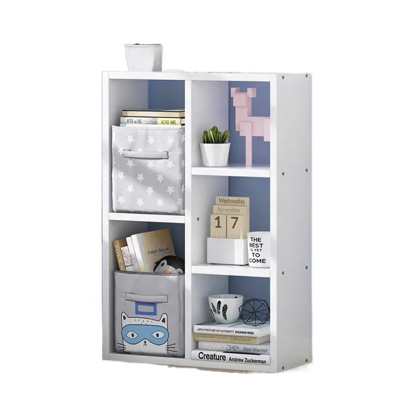 Simple Home Multifunctional 5-Tier Wooden Bookshelf Book Rack