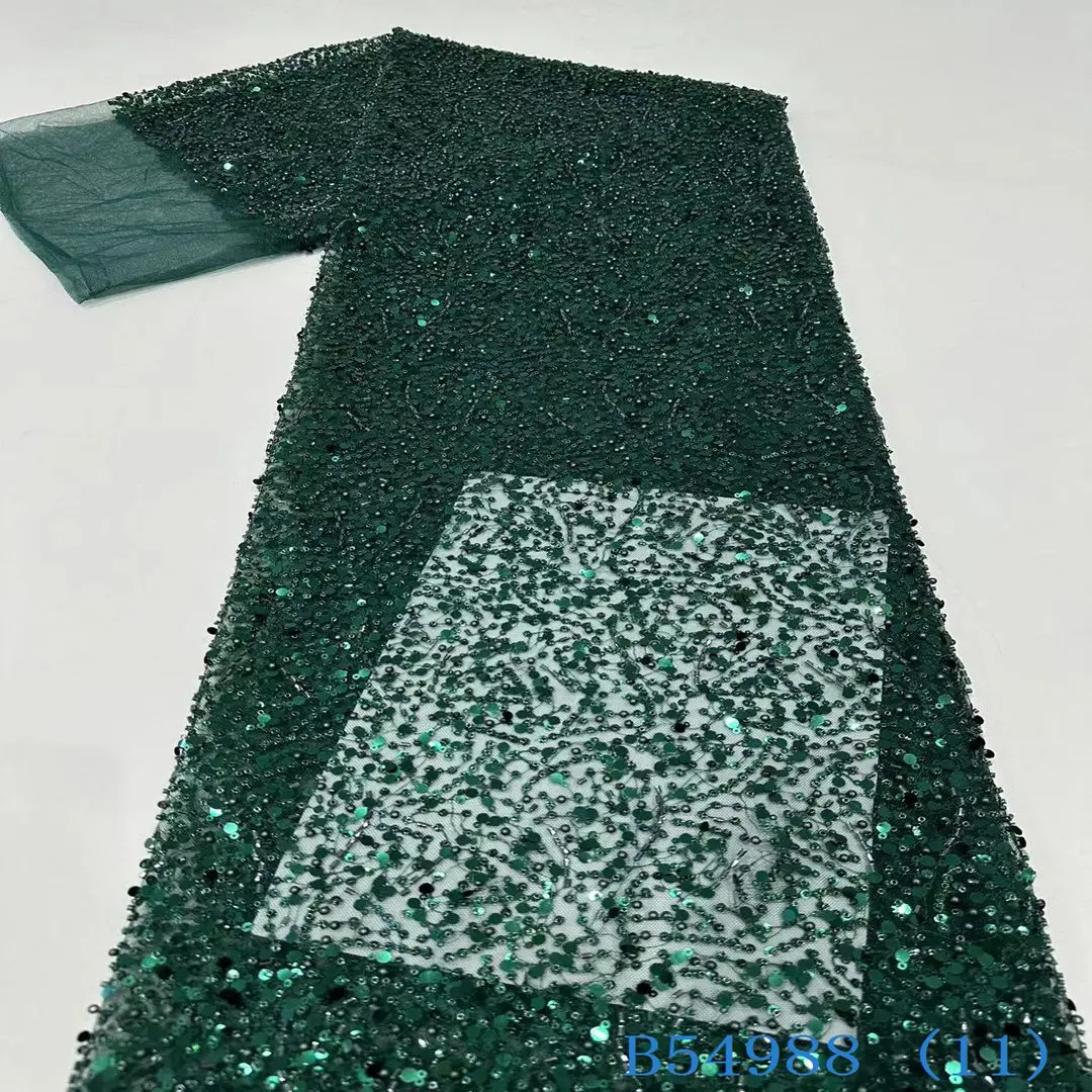 Design reasonable price pearl beaded mesh bridal lace fabric sequins mostly used for wedding party