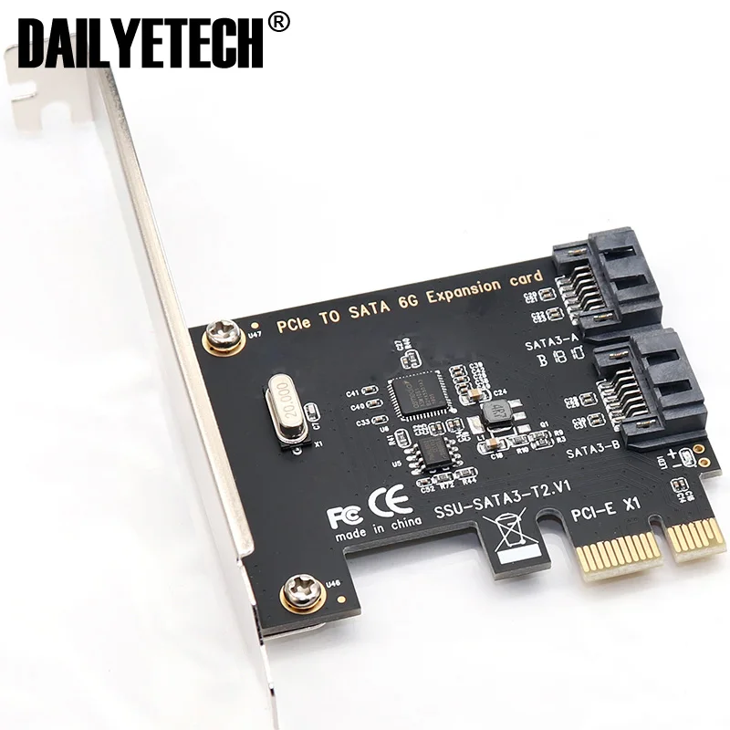  Плата расширения SATA PCI express на 3 0 2 порта контроллер