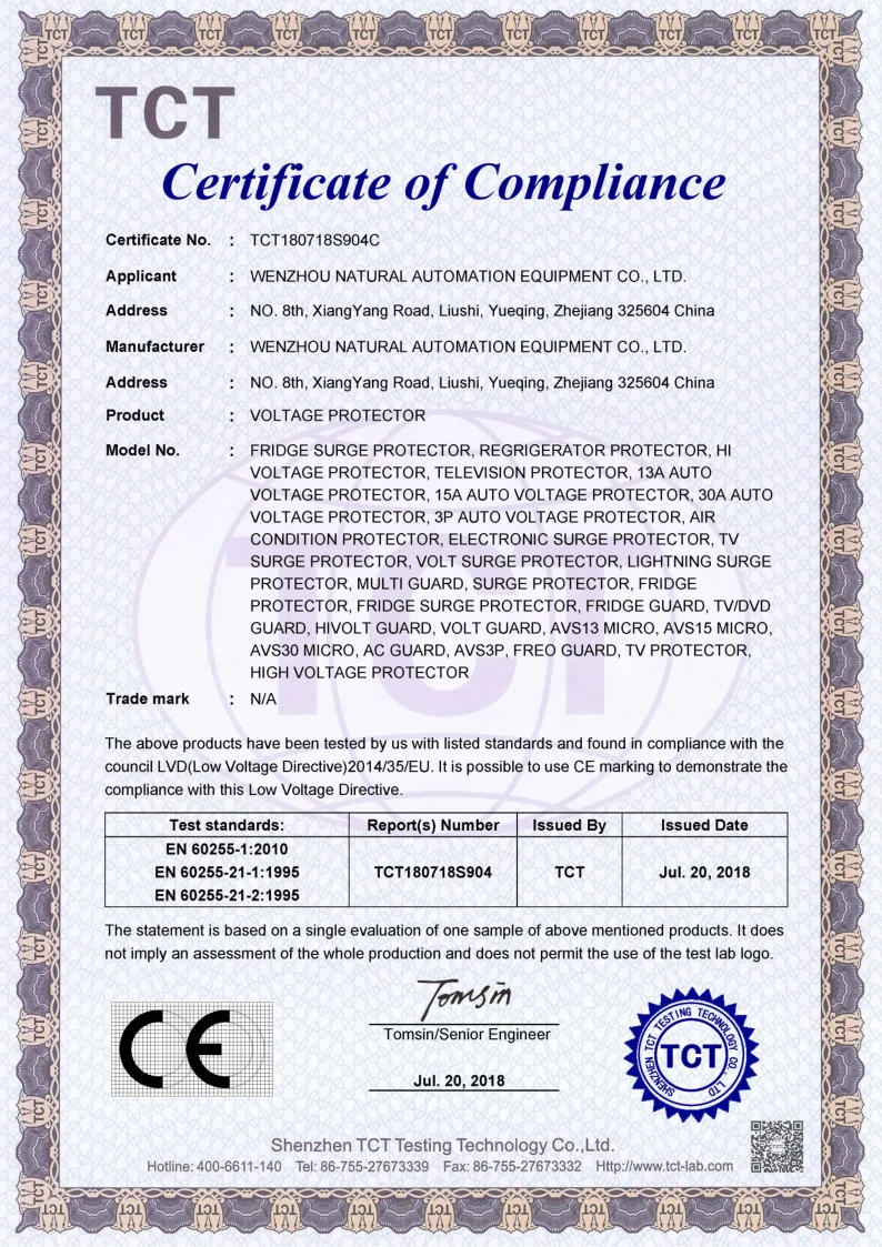 Natural Fridge Protector UK Type Stabilizer for fridge 220v appliance surge protector ac automatic voltage regulator