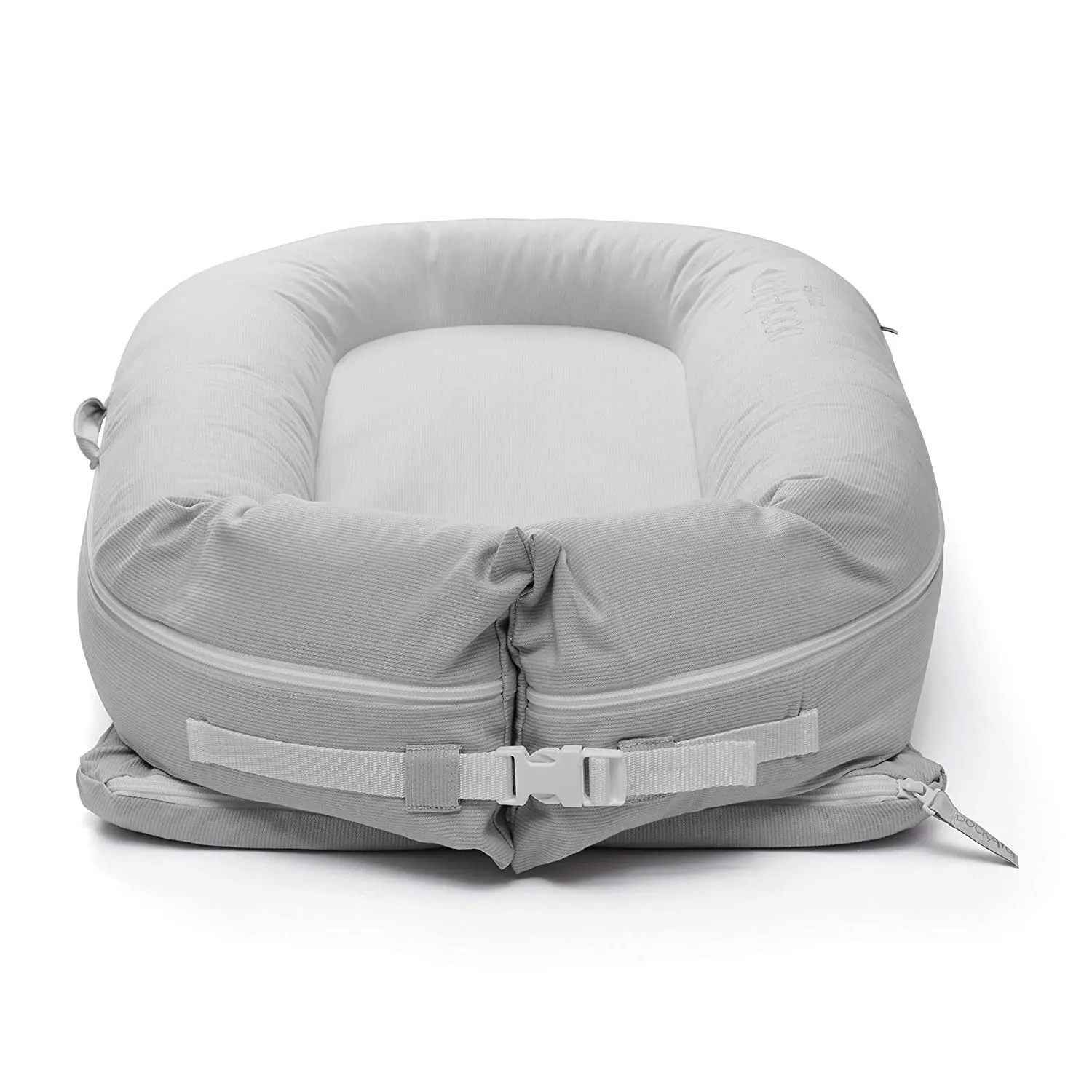 Lucklulu Deluxe+ Dock - The All in One Portable & Lightweight Baby Lounger - Suitable from 0-8 Months (Cloud Grey)