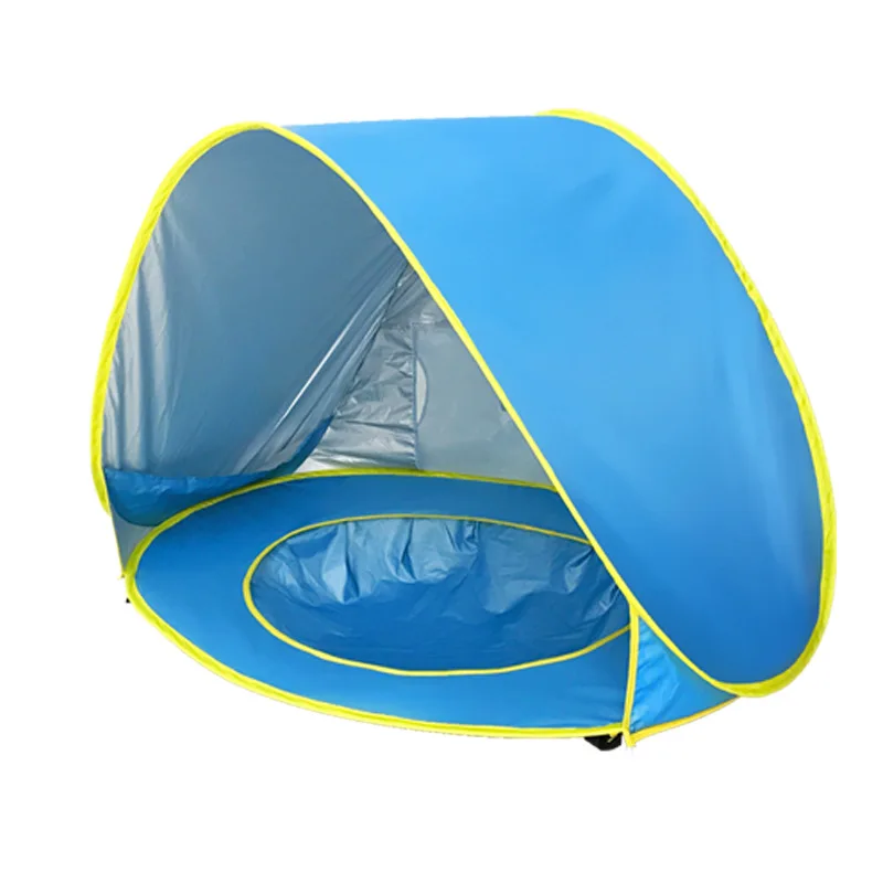 Beach cabana beach shade portable canopy fashion Baby Tent with Pool UP 50+  Outdoor Beach Tent for Aged 0-3