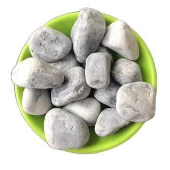 Grey Pebble Stones 3-5cm Chips Tumbled Gravel for Modern Courtyard  Landscaping Wholesale Factory Price
