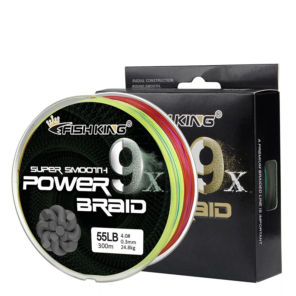 Сверхпрочная плетеная проволока 9 нитей Новый OEM 0 6 #-6 #100 м 300 500 бумажная коробка переплетения 5 шт. 3 + 7