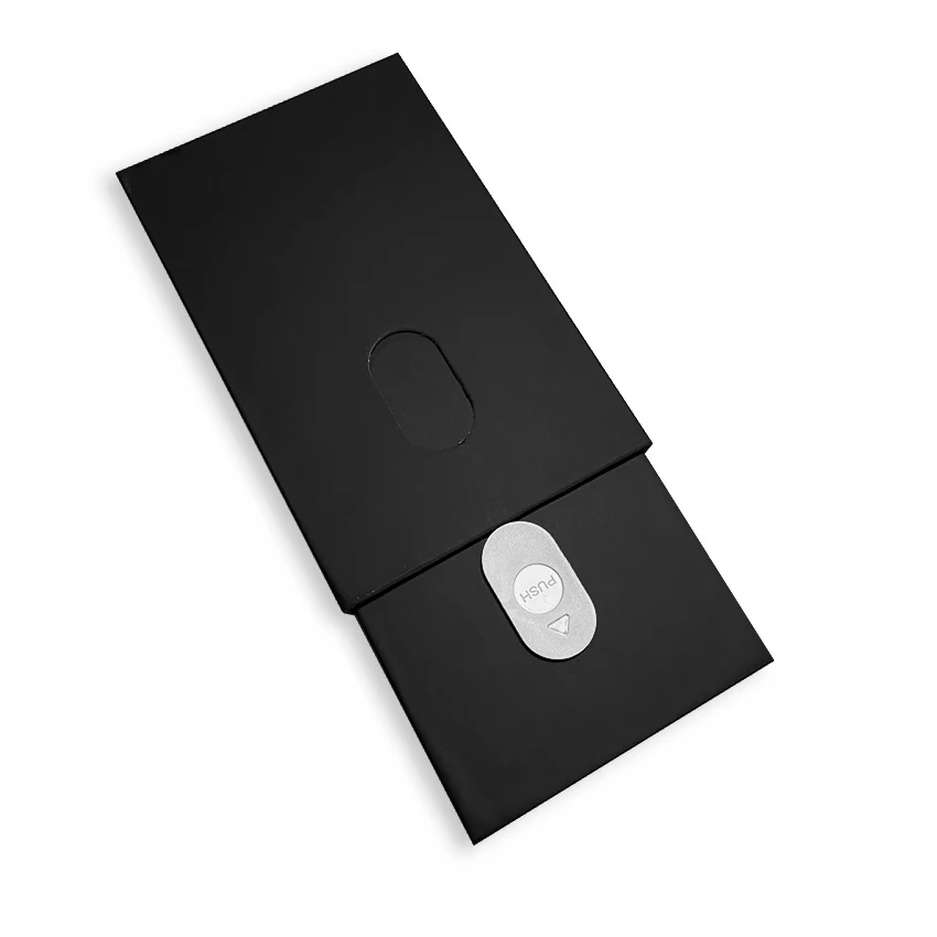 child resistant proof sliding drawer gift boxes push back button slide box with insert for raw rolling papers cone packaging