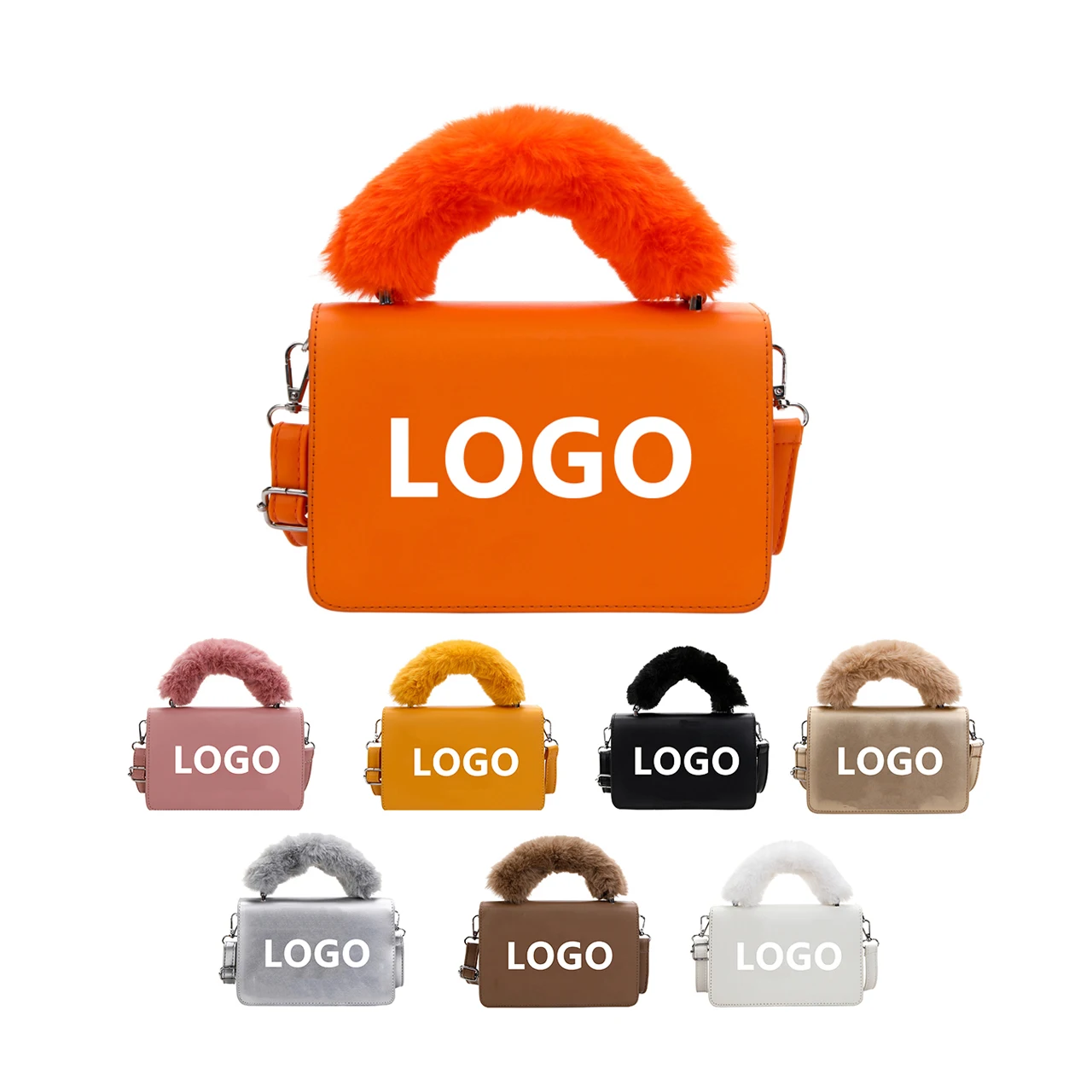 
 Новинка 2021, Модный маленький кошелек из меха и кожи, Роскошная вечерняя сумка через плечо, зимняя сумка из искусственной кожи с принтом для женщин и девочек, индивидуальная Настройка  