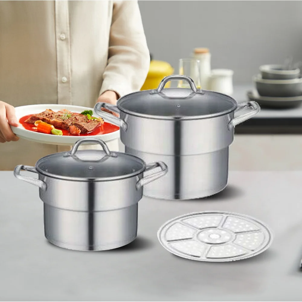 Manufacturer 6.5L 8.7L Large Good Price Negotiable Cooking Stainless Steel Non Stick Hot Pot Food Warmer Set