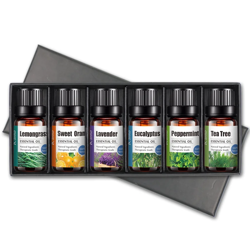 10ML 6 Pack Essential Oils 100% Pure Therapeutic Grade Oils kit Top 6 Aromatherapy Oils Gift Set