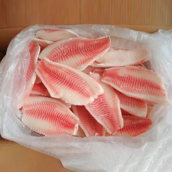 Custom10lbs Per Carton Frozen Fresh Nile Tilapia Fish Fillet Export Wholesale Price 5oz