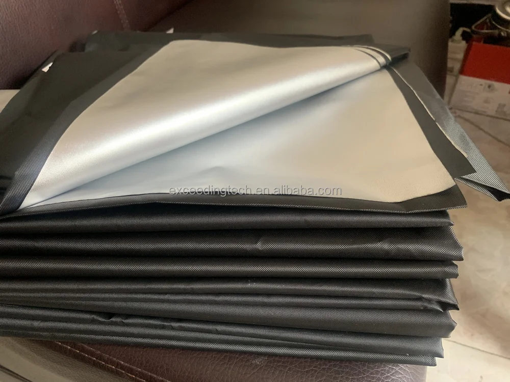 customized cuttable silver coated 100% blackout sun block window curtain punch free adhesive outdoor Portable blackout curtains