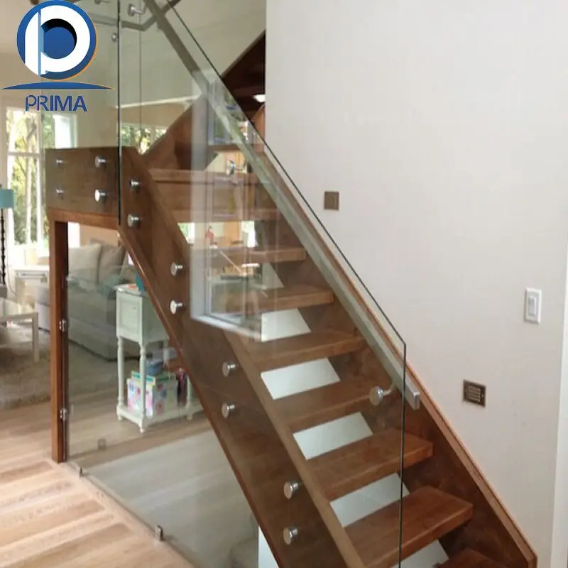 PRIMA Cheap Price Modern Floating Staircase/hidden Cantilever Stairs/enter Wall Type Stair With Glass Step