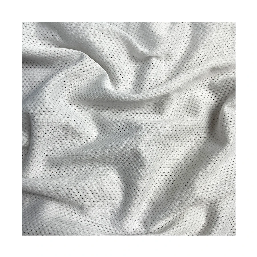 ZH725A ткань Текстильное Сырье впитывающая трикотажная из полиэстера с птичьим глазом Сетчатая футболка для толстовки