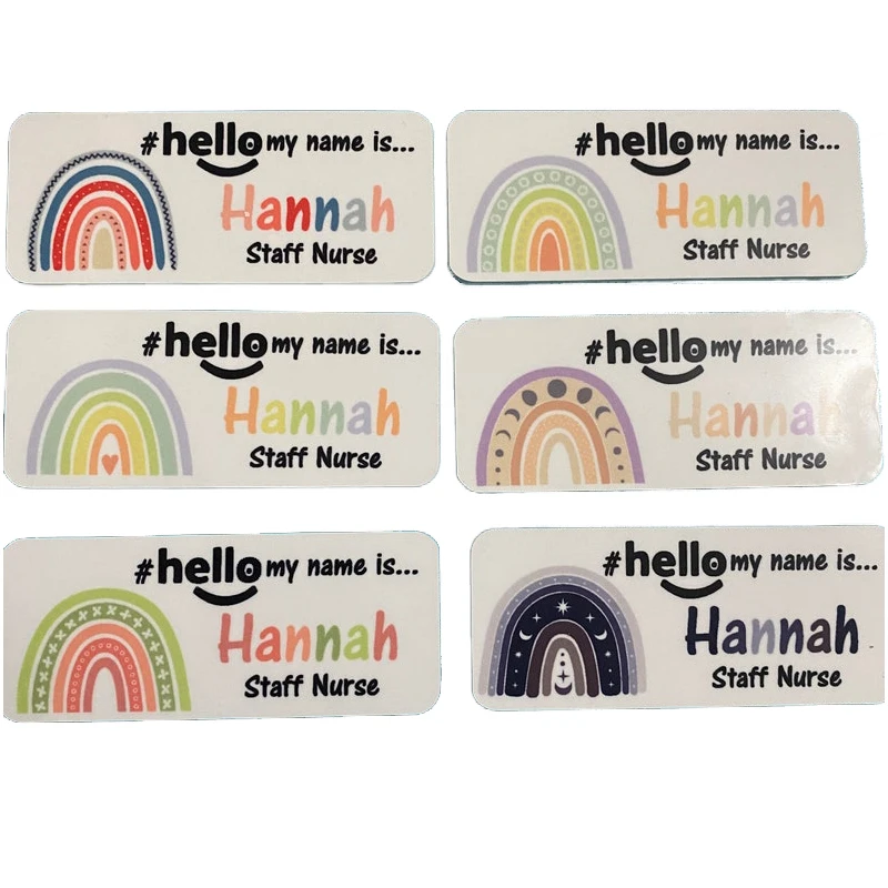 Custom Name Brooch Breastpin Clip Clasp Gift Enamel Pin Personalized Diy Metal Name Tag Lapel Pin Sublimation