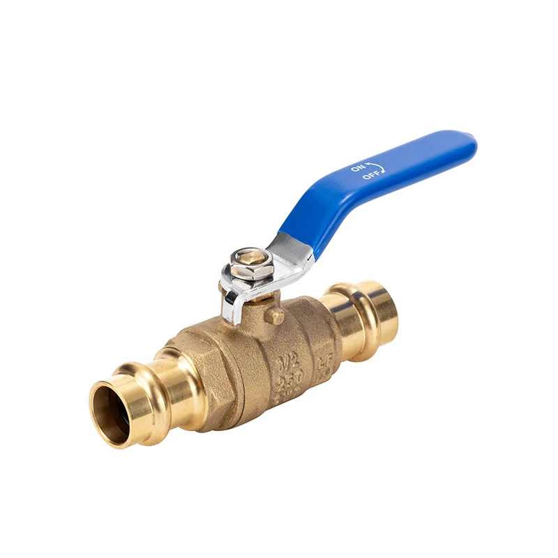 Ball Valve Brass Ball Valve Pex Fittings 3/4 Inch 2 Way Red Blue Long Handle Water Stop Shutt Off Pex Valves For Gas Water