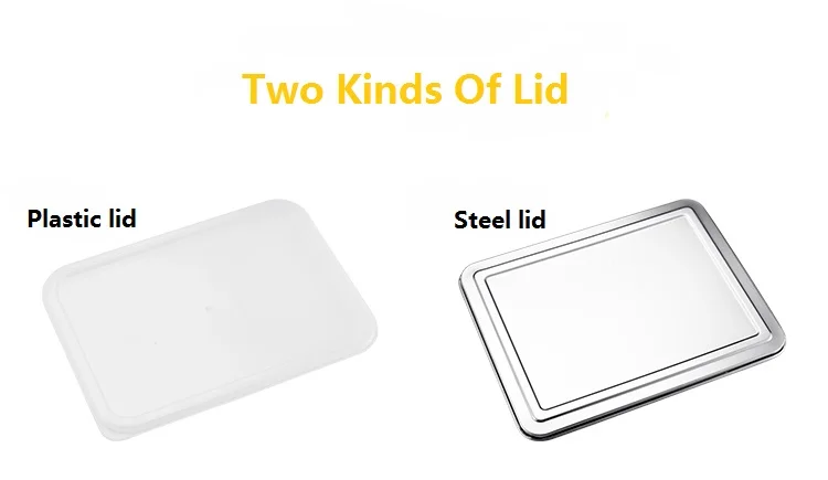 Factory wholesale 3 4 5compartment stainless steel bento lunch box kids divider plate