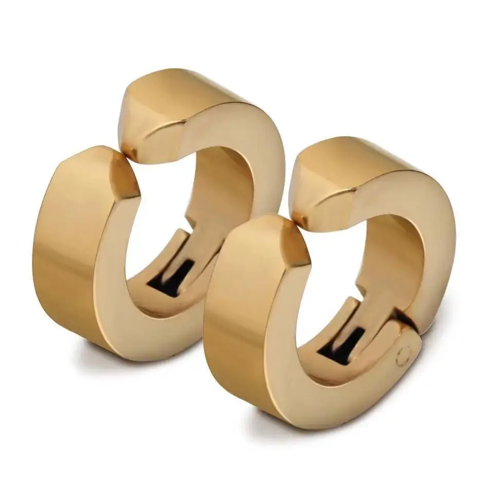 Stainless Steel AlloyBeaded Earring Circle Safety Pin Light Weight Free Shipping White Bling Shaped Big Unique Country Earrings