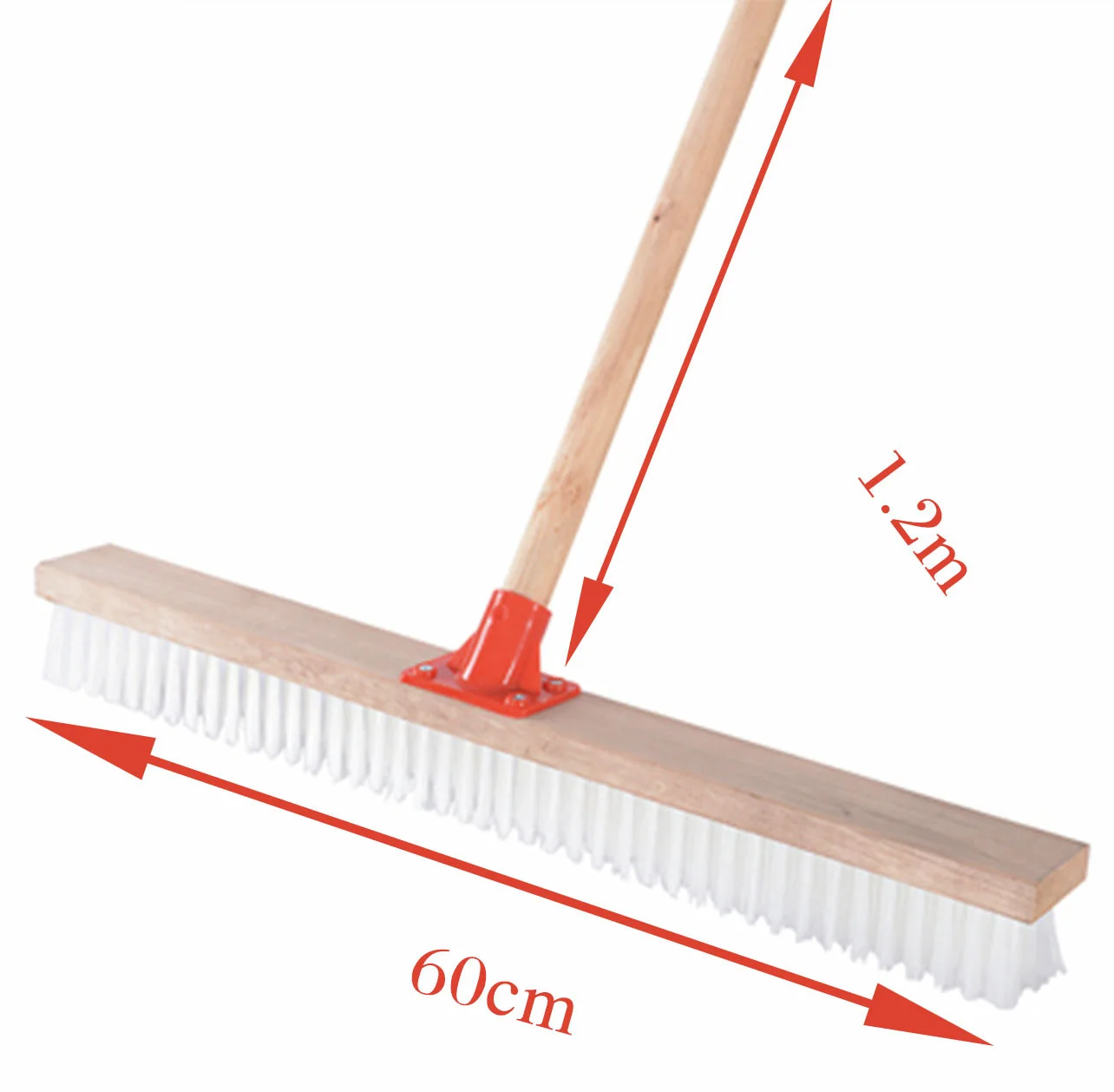 Heavy Duty Wooden Push Broom Floor Cleaning Brush Outdoor Broom With Stick