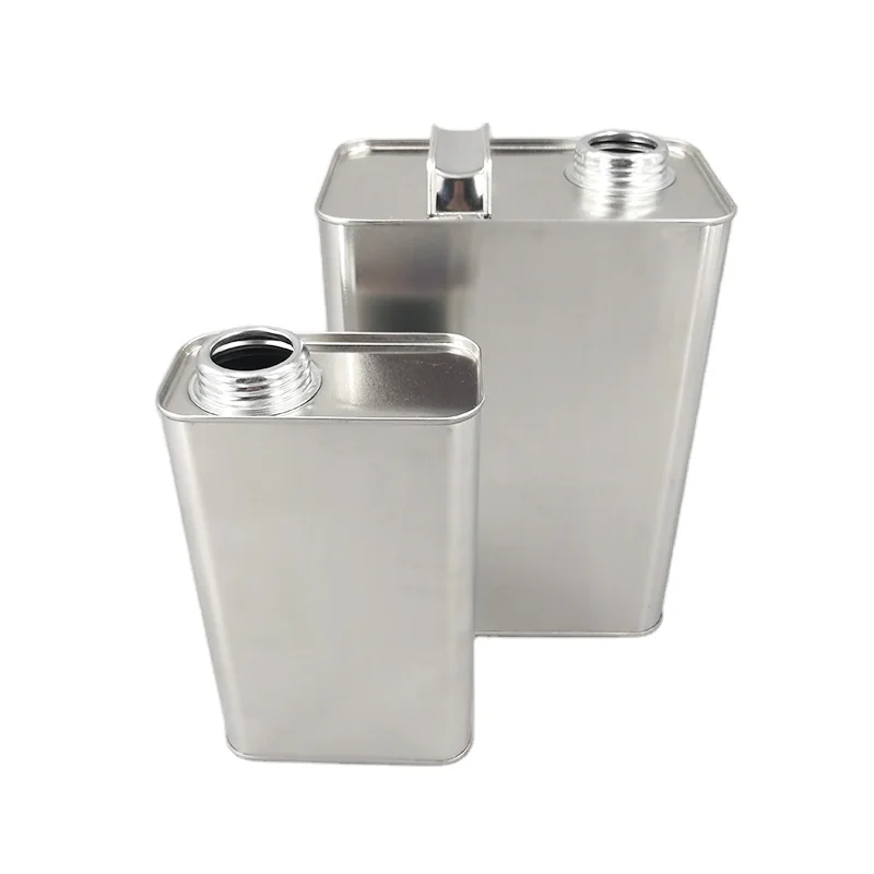 F-style 1L rectangular metal tin can for engine oil lubricant oil Square 4L oil cans used for petrol chemical