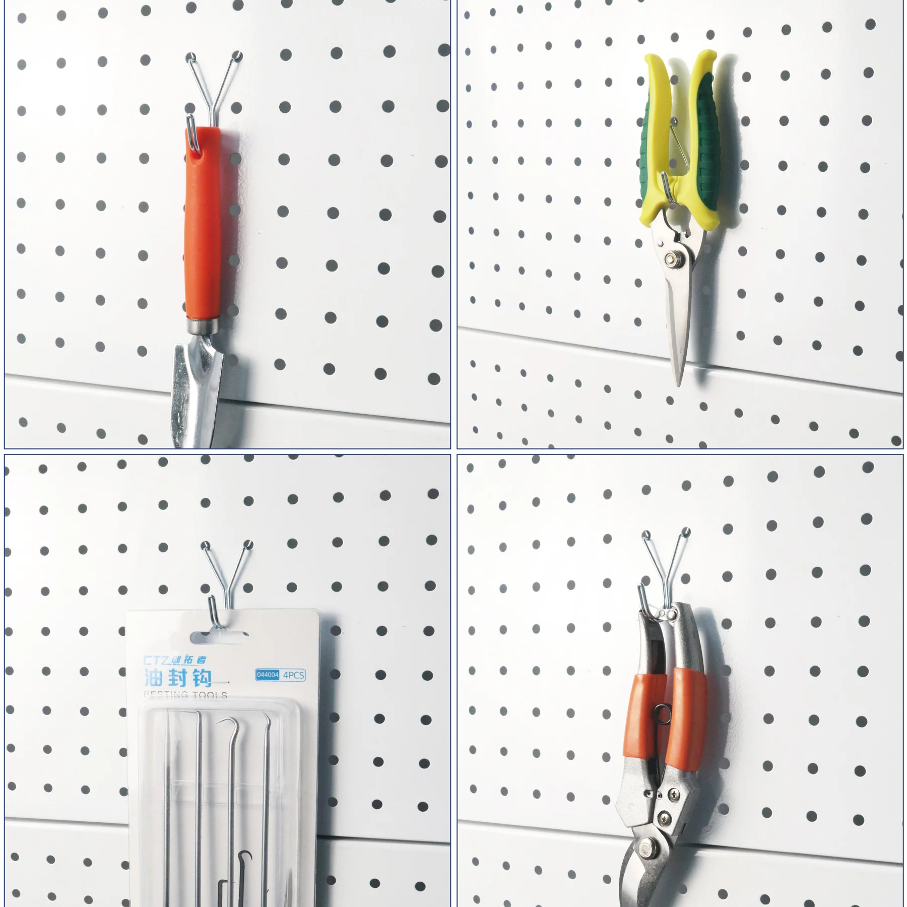 Wholesale Rectangle Pegboard Hooks Stainless Steel 100PC J Hook Set