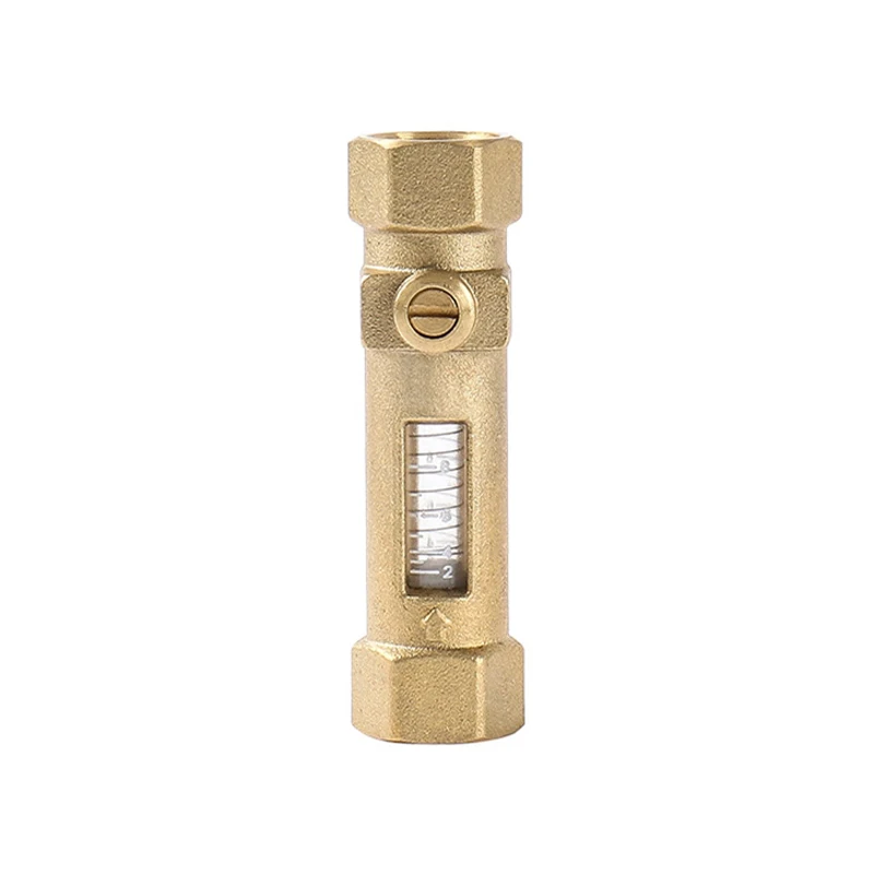 Brass Flowmeter Regulating Valves 1/2' 3/4' BSP NPT Port 2 - 8L/Min Flow Meter Balancing Valves
