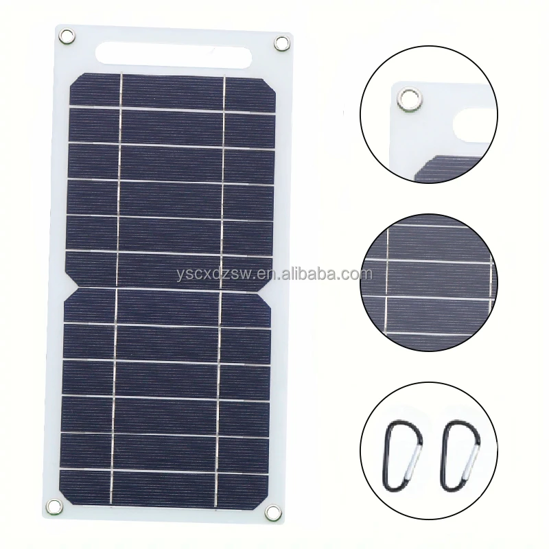 6W 5V Flexible Solar Panels For Mobile Phone Chargers And Outdoor Solar Kits Solar Panel Monocrystalline Photovoltaic Panel