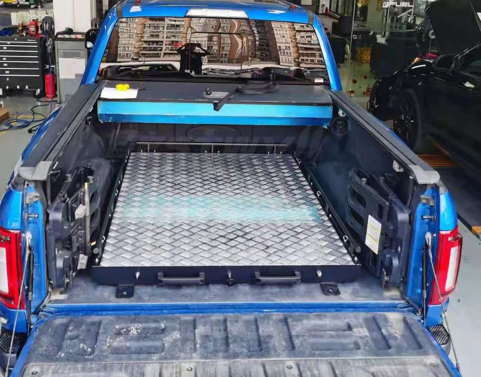 BESTWYLL 4X4 Accessories Car Ute Drawer Vehicle Sliding Tray Pick Up Bedslide Truck Cargo Slide Bed Slider For Ford F150 Raptor