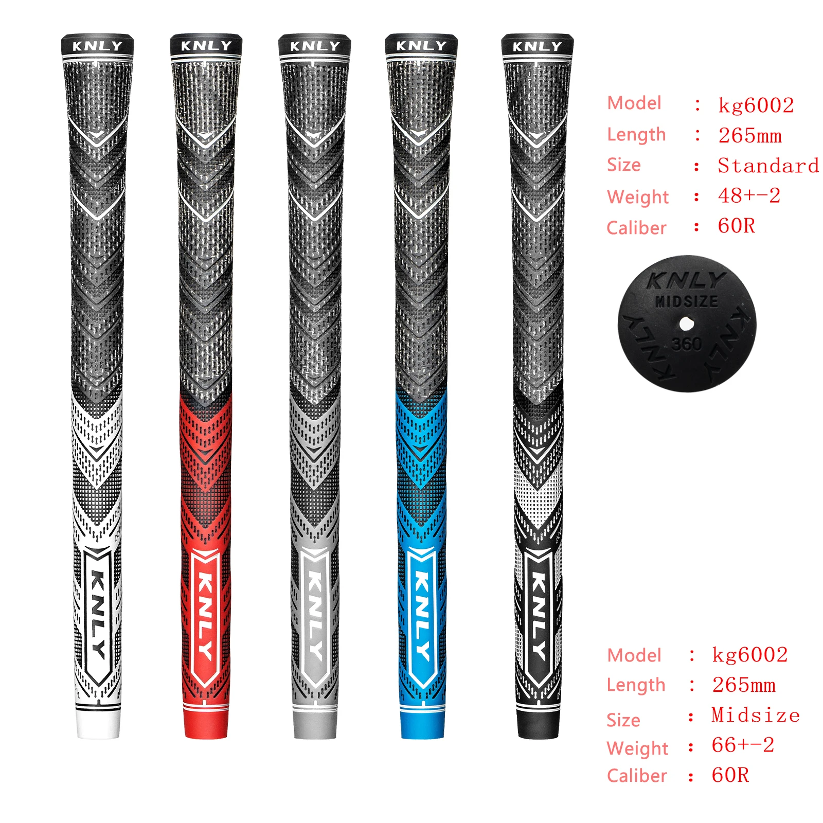 Custom Logo Composite Standard Golf Grip Set Compound All Weather Control Hybrid Universal Midsize Golf Club Putter Golf Grips