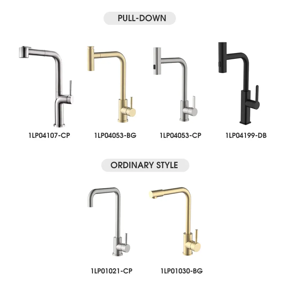 Degree Rotating Spout Kitchen Faucet 304 Stainless Steel  Kitchen Manufacturer Wholesale Brass Copper Hot Water 360