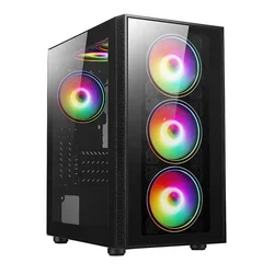 Игровой Компьютер V602G с корпусом Micro ATX дизайн под заказ вентиляторами ARGB игровой настольный