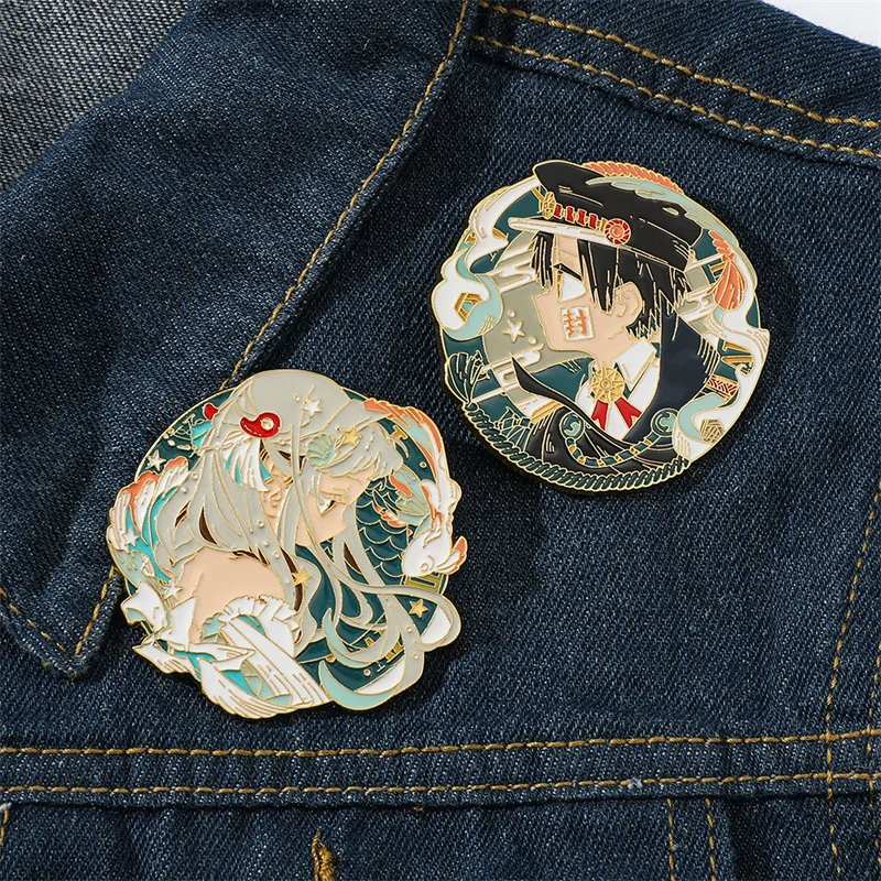 Anime Toilet-bound Hanako-kun Aestheticism Enamel Metal Pin Yashiro Nene Couples Decoration Brooches Metal Badges For Clothes