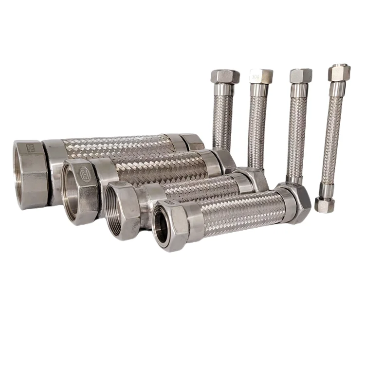 Pn16 Corrugated Axial Bellow Expansion Joint Metal Braided Hose With Flange