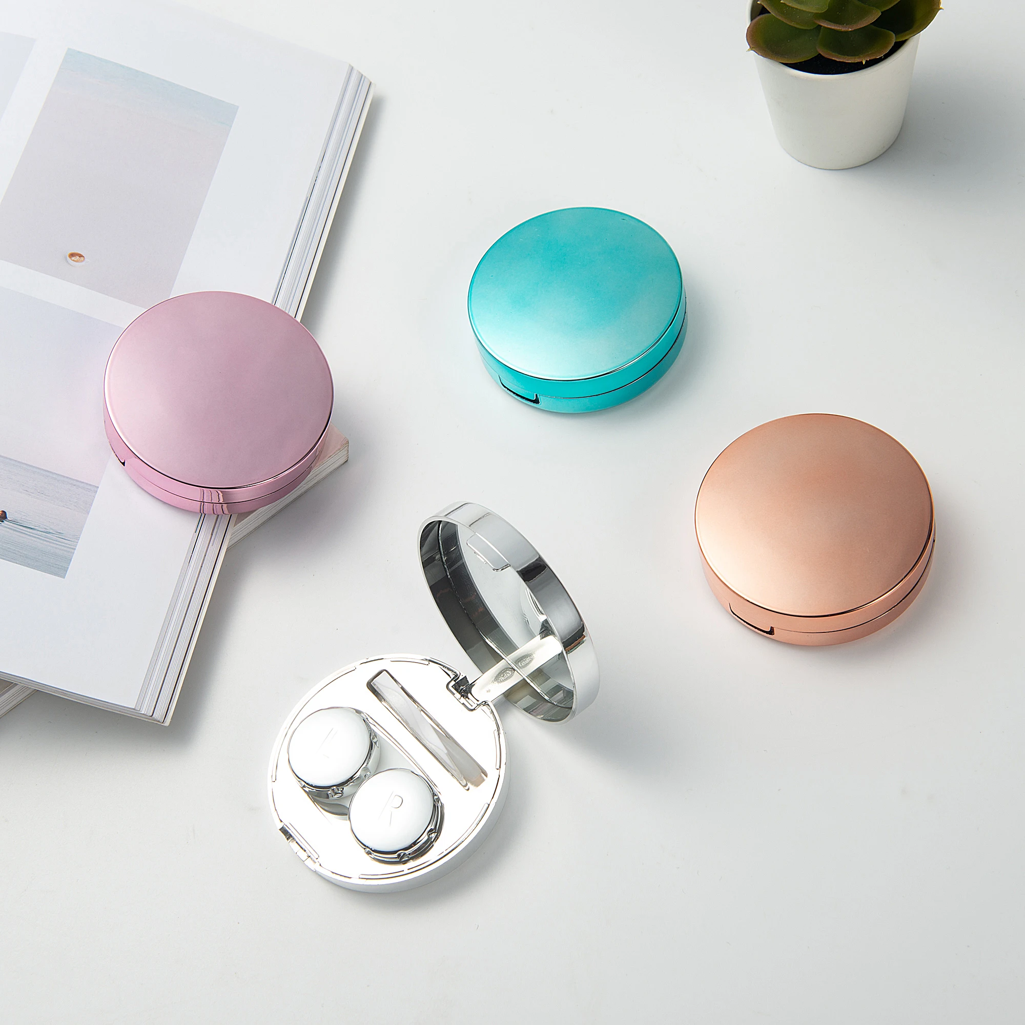  lentes de seguridad contact lens container with solution