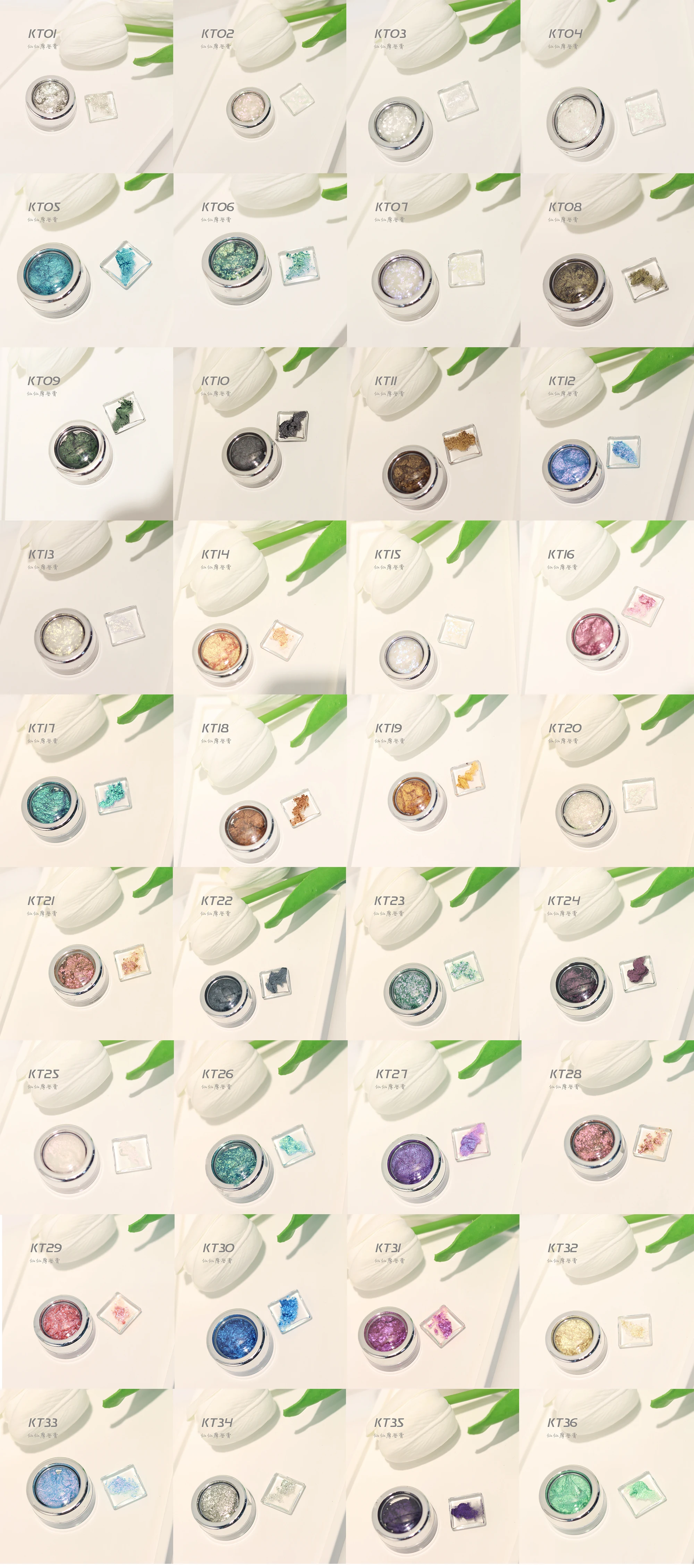 36 colors Chrome Solid Moon Powder DIY Nail acrylic Powder For nail Art Decoration